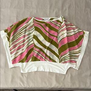 Trina Turk Stylish Pink and Green Women's Top